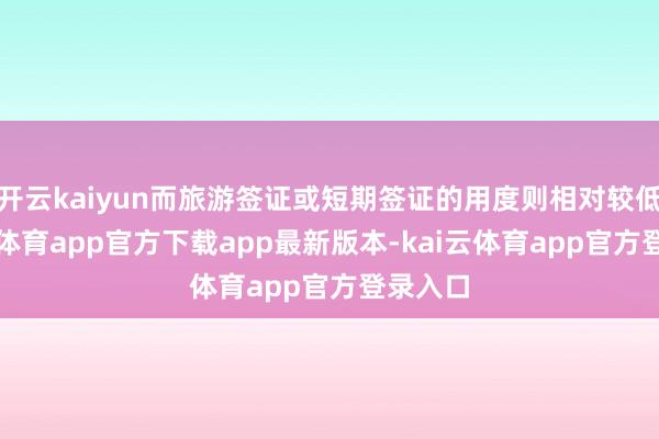 开云kaiyun而旅游签证或短期签证的用度则相对较低-kai云体育app官方下载app最新版本-kai云体育app官方登录入口