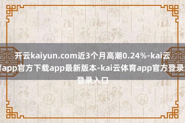 开云kaiyun.com近3个月高潮0.24%-kai云体育app官方下载app最新版本-kai云体育app官方登录入口