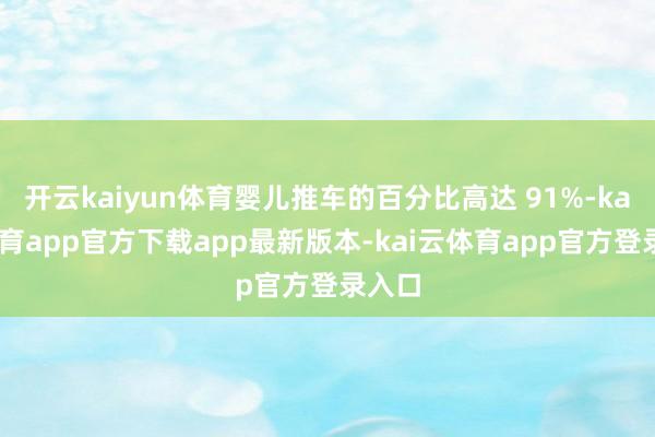开云kaiyun体育婴儿推车的百分比高达 91%-kai云体育app官方下载app最新版本-kai云体育app官方登录入口