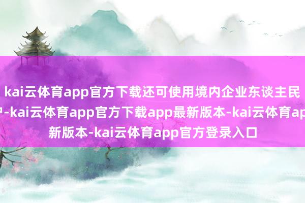 kai云体育app官方下载还可使用境内企业东谈主民币银行结算账户-kai云体育app官方下载app最新版本-kai云体育app官方登录入口
