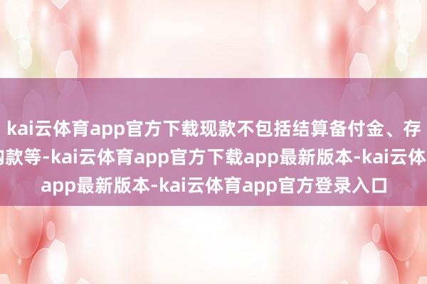 kai云体育app官方下载现款不包括结算备付金、存出保证金、应收申购款等-kai云体育app官方下载app最新版本-kai云体育app官方登录入口