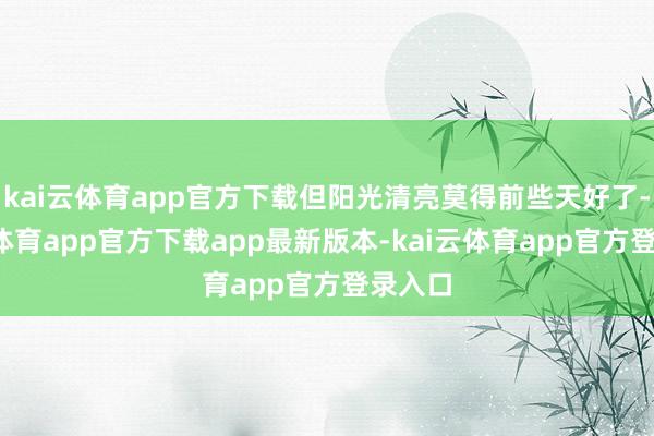 kai云体育app官方下载但阳光清亮莫得前些天好了-kai云体育app官方下载app最新版本-kai云体育app官方登录入口